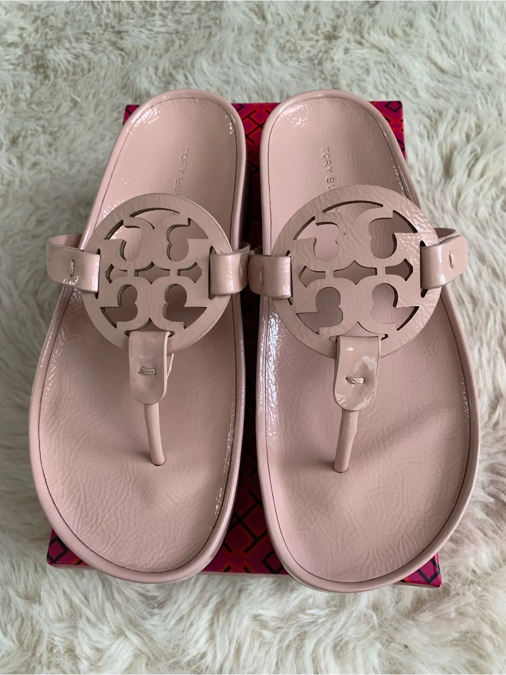 Tory Burch Blush Pink Miller Cloud Lug Sandals